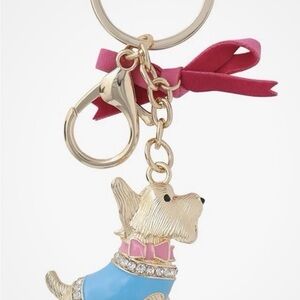 Juicy Couture Gold and Pink Dog Key Holder